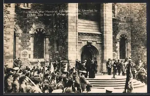 AK Edinburgh Castle, The Scottish War Memorial, Unveiles by H. R. H., The Prince of Wales 1927