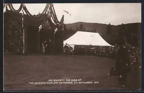 AK Braemar, His Majesty the King at the Braemar Highland Gathering 1923