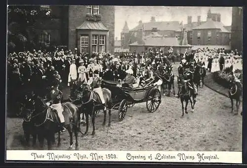 AK Edingburgh, Their Majesties` Visit 1903, Opening of Colinton Mains Hospital