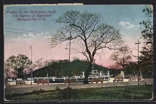 AK Managua, Parque de las Piedrecitas frente a la laguna de Asososca