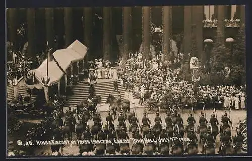 AK Leeds, Town Hall, Kings Escort of Irish Lancers 1908