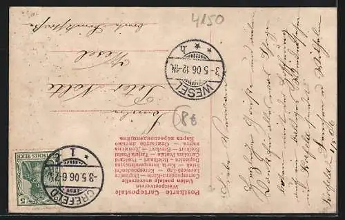 AK Krefeld, Kaiser Wilhelm II. begrüsst Reiter