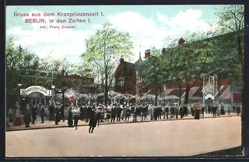 AK Berlin-Tiergarten, Restaurant Kronprinzenzelt I., In den Zelten 1