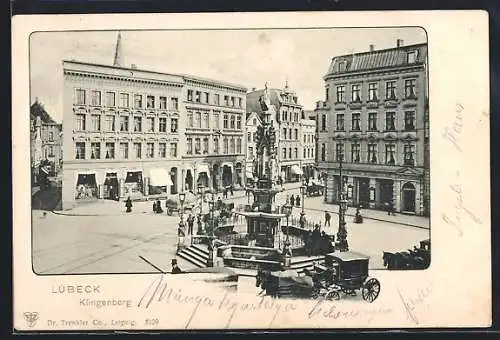 AK Lübeck, Klingenberg mit Geschäften