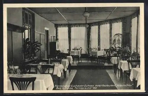 AK Cuxhaven-Dühnen, Hotel-Restaurant Klautschou, Bes. G. Basse