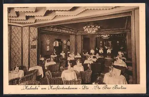 AK Berlin-Charlottenburg, Bar Kakadu, Joachimsthaler Strasse 10
