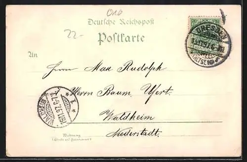 Lithographie Dresden, Kgl. Belvedere, Landungsplatz, Terrasse