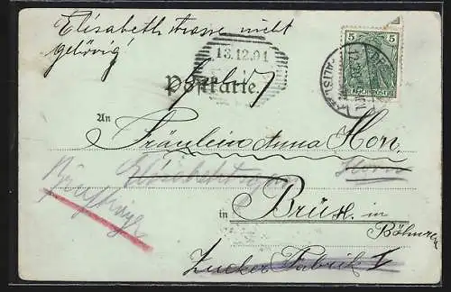 Mondschein-Lithographie Dresden, Postplatz und Zwingerhof