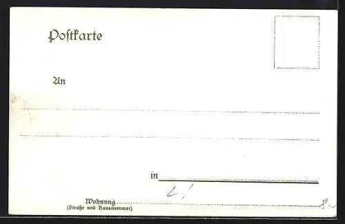 Lithographie Werder a. H., Ortsansicht v. d. Bismarckhöhe