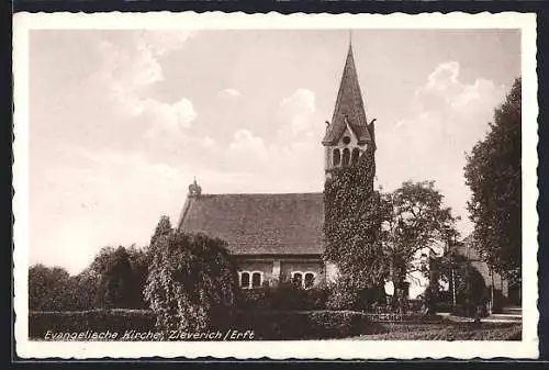 AK Zieverich /Erft, Blick auf die Evangelische Kirche