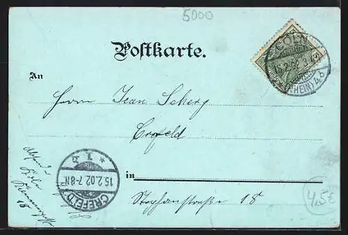 Lithographie Köln-Neustadt, Dom, Denkmal Kaiser-Wilhelm I, Kaiser Wilhelmring