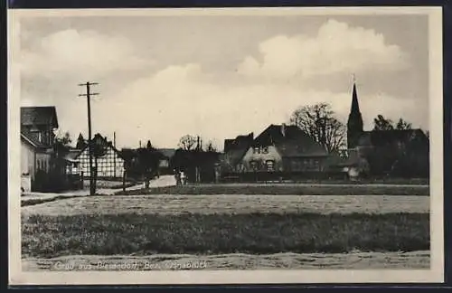 AK Bissendorf /Bez. Osnabrück, Strassenpartie mit Kirche