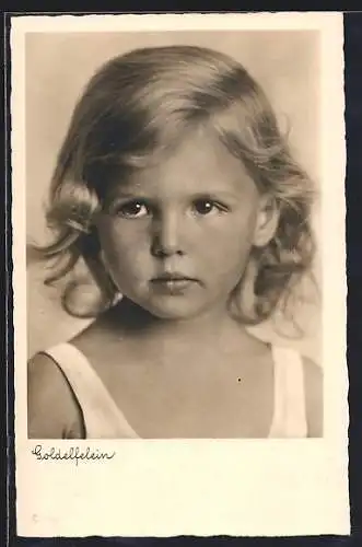 AK Kind mit blonden Haaren im Hemd