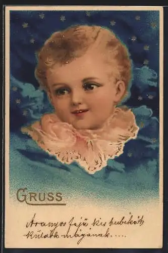 AK Gesicht eines kleinen Mädchens