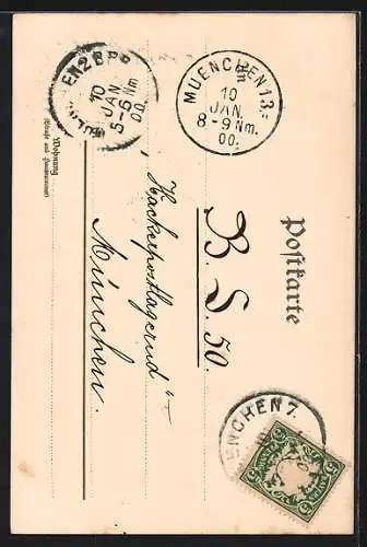 Lithographie Blondschopf vor rotem Hintergrund