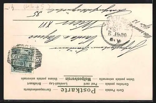 AK Kleines Kind mit einer rosafarbenen Nelke