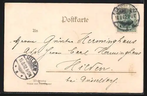 AK Kleiner Junge im weissen Kleid in einem Korb