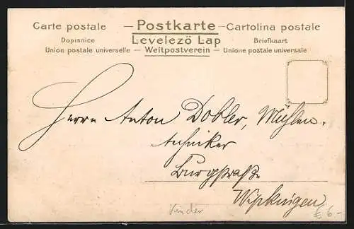 Künstler-AK Gassenbuben, Kriegserklärung