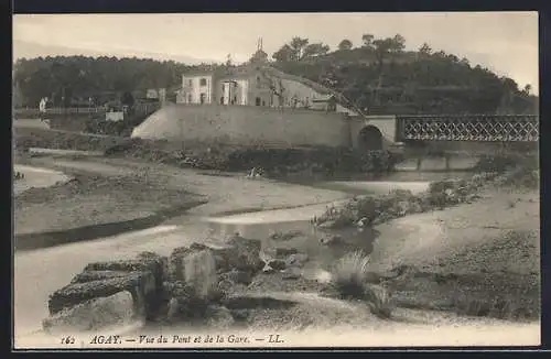 AK Agay, Vue du Pont et de la Gare