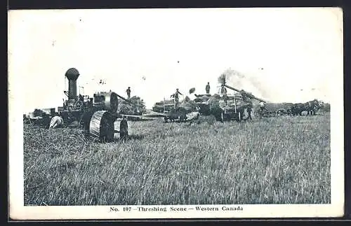 AK Western Canada, Threshing Scene