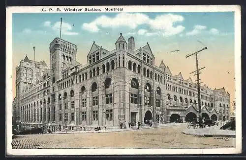 AK Montreal, C. P. R. Windsor Station, Bahnhof