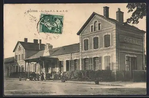 AK Cosne, La Gare P. L. M. et P. O., Bahnhof