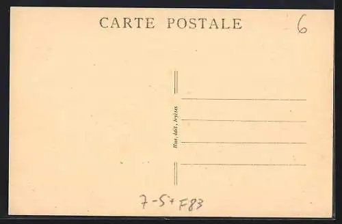 AK Les Salins-d`Hyères, Récolte du sel, Vue sur la rade et les cuirassés, Totale der Saline mit Kriegsschiffen