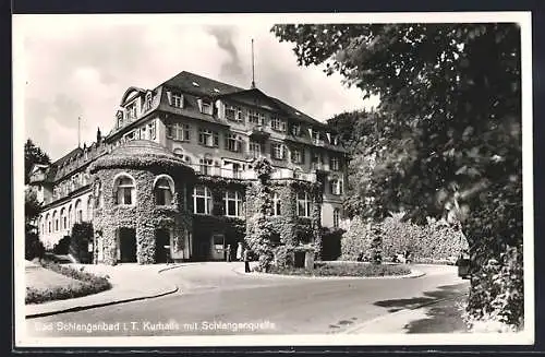 AK Bad Schlangenbad i. T., Kurhaus mit Schlangenquelle