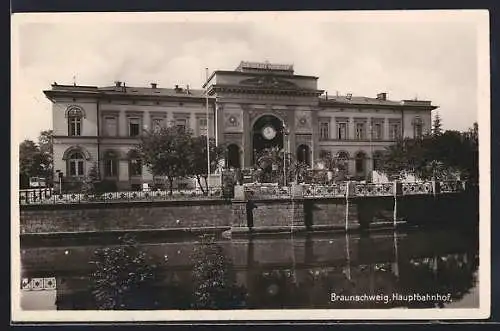 AK Braunschweig, Wasserpartie am Hauptbahnhof