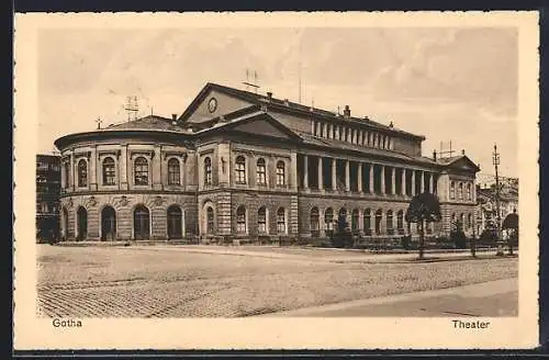 AK Gotha, Blick auf das Theater