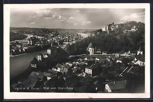 AK Passau a. d. Donau, Blick vom Klosterberg auf den Ort