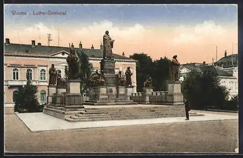 AK Worms, Blick auf das Luther-Denkmal