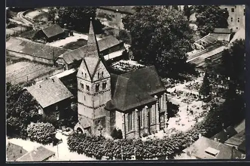 AK Paffendorf, Blick auf die Kirche aus der Vogelschau