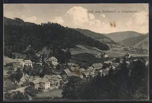 AK Arnsbach b. Unterloquitz, Ortsansicht aus der Vogelschau