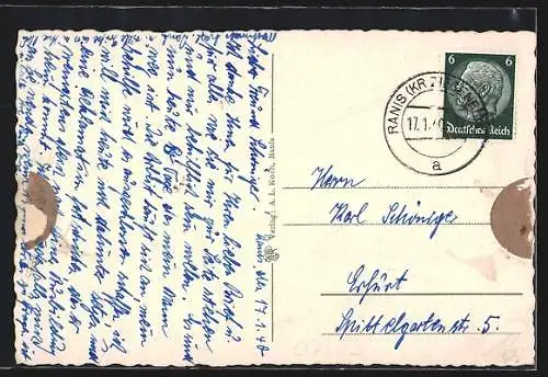 AK Ranis i. Thür., Blick auf den Ort