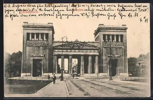 AK München, Ansicht vom Propyläen