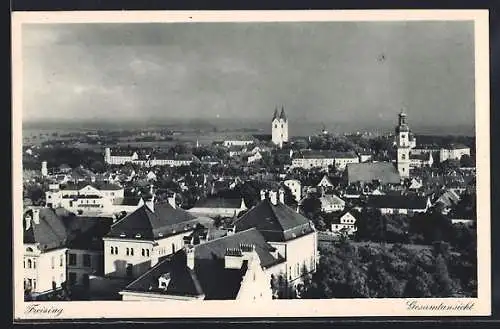 AK Freising, Gesamtansicht mit Schloss