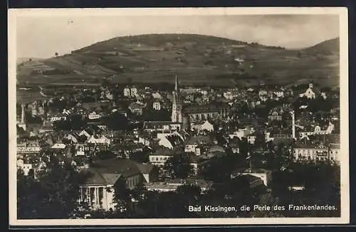 AK Bad Kissingen /Frankenland, Teilansicht mit Kirche