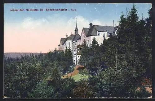 AK Benneckenstein i. H., Partie mit Johanniter-Heilstätte