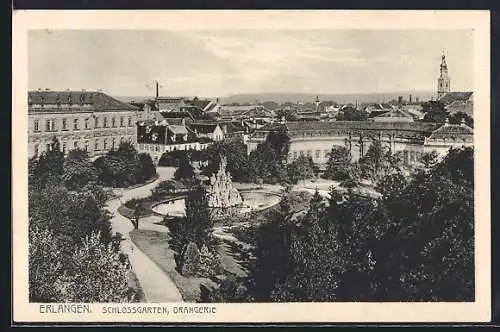 AK Erlangen, Orangerie und Schlossgarten