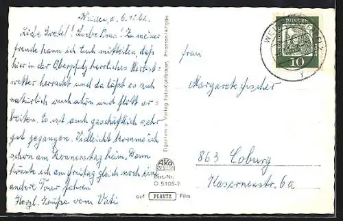 AK Weiden /Opf., Pfarrkirche mit Strassenpartie