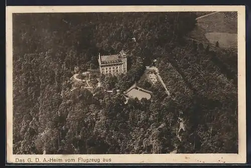 AK Niederschlema, das GDA-Kurheim, Fliegeraufnahme