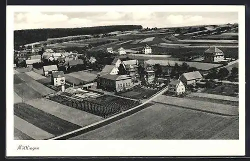 AK Möttlingen, Teilansicht mit Strassenpartie