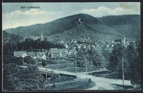 AK Bad Liebenzell, Teilansicht mit Brücke