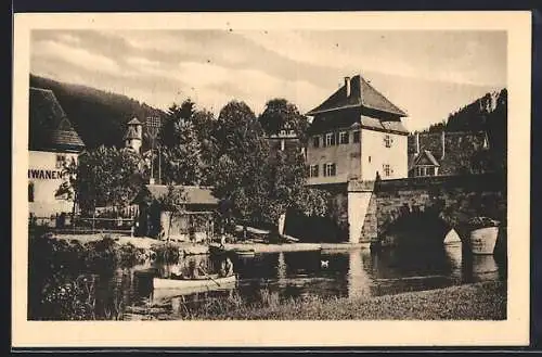AK Hirsau, Nagoldbrücke und Oelmühle