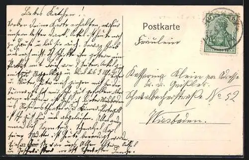 AK Mainz, Ortsansicht vom Stephansturm aus