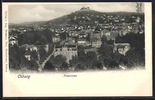 AK Coburg, Panorama aus der Vogelschau