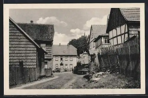 AK Winterstein /Thür., Dorfpartie mit Wohnhäusern