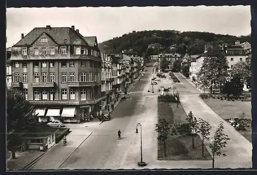 AK Bad Nauheim, Parkstrasse aus der Vogelschau, Sanatorium Alicenhof