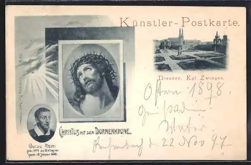 AK Dresden, Königlicher Zwinger, Christus mit der Dornenkrone, Guido Reni
